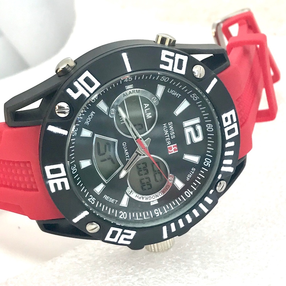 Swiss Hunter Watch SH2508 red band